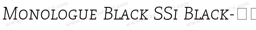 Monologue Black SSi Black字体转换